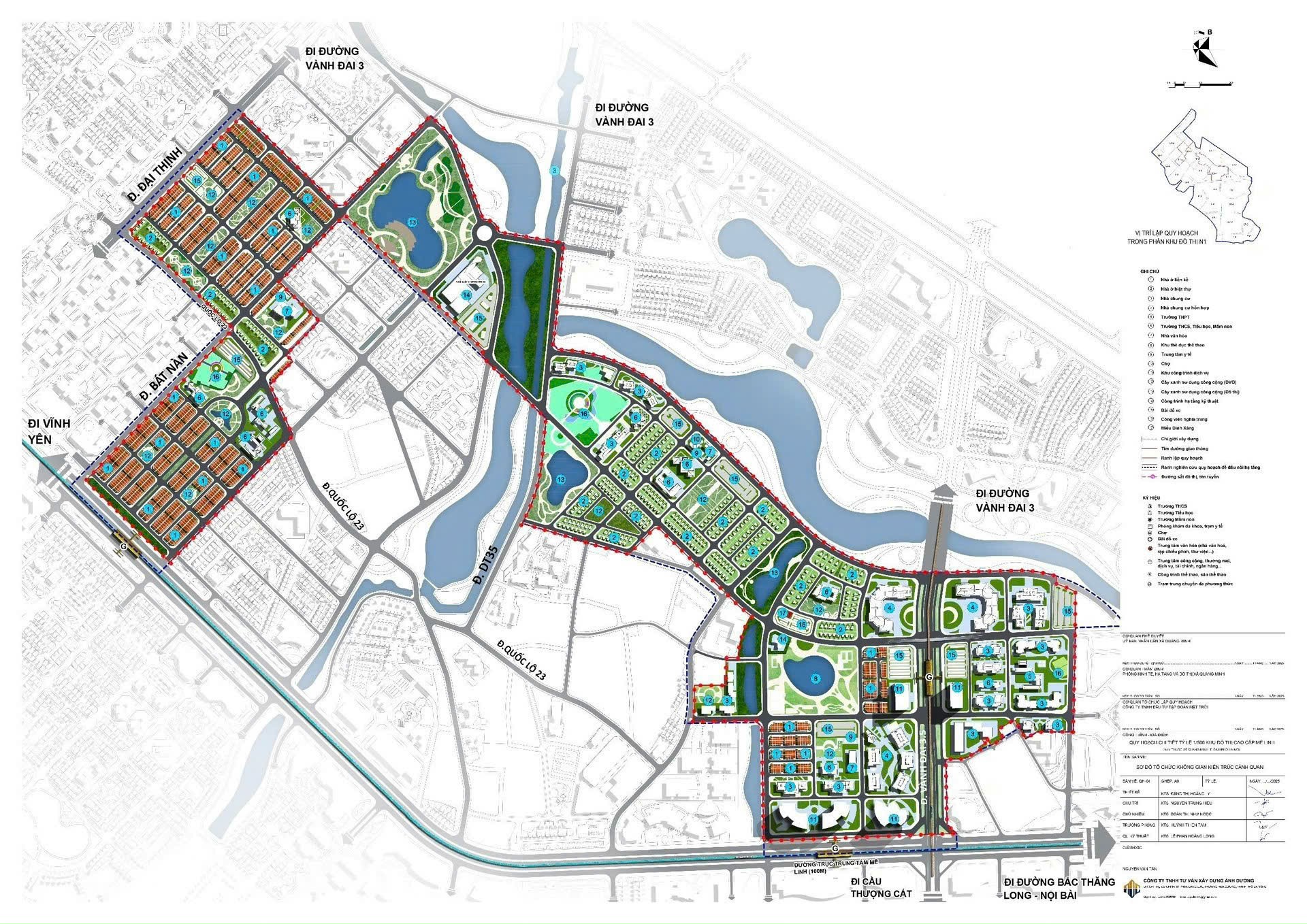 Phối cảnh dự án Khu đô thị cao cấp Mê Linh