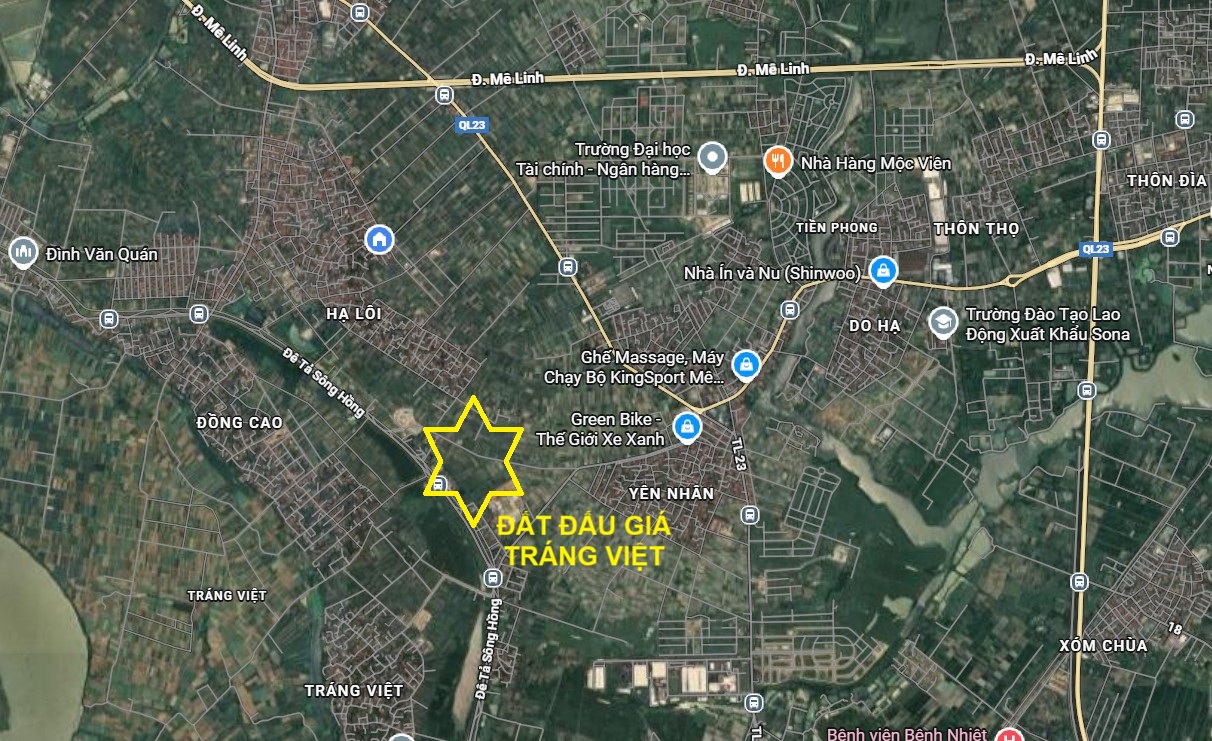Đất đấu giá Mê Linh vị trí đất đấu giá Tráng Việt