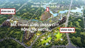Vị trí shophouse Pearl Rivera Hà Nội rất đắc địa